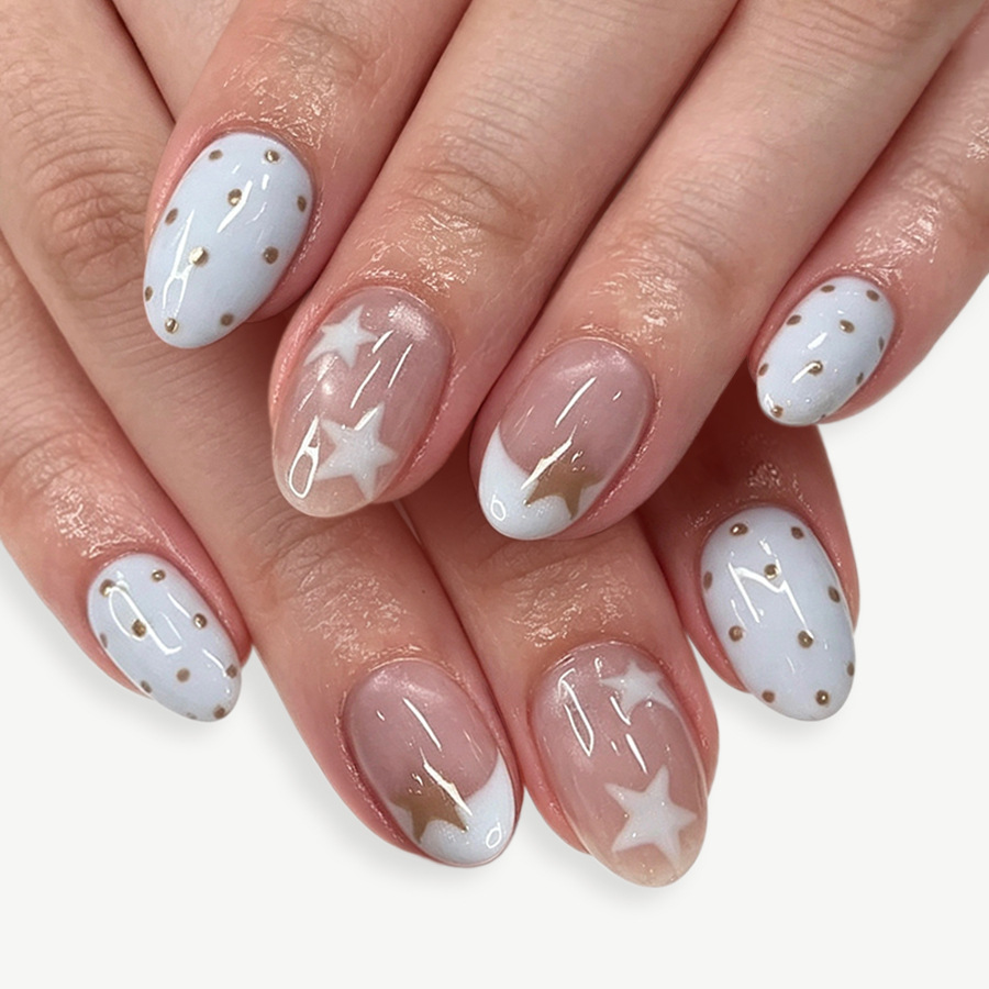 Nail Art Press On - 24 faux ongles à presser en