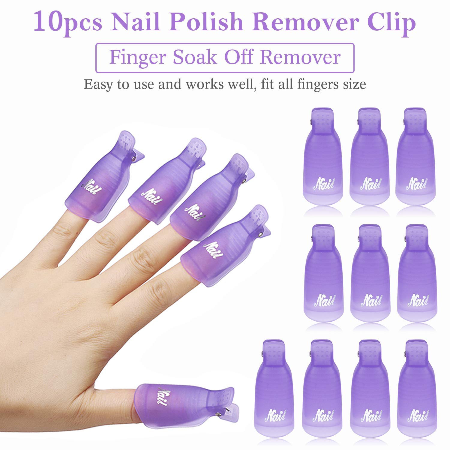Nail Art Halal - Lot de 10 pinces en plastique