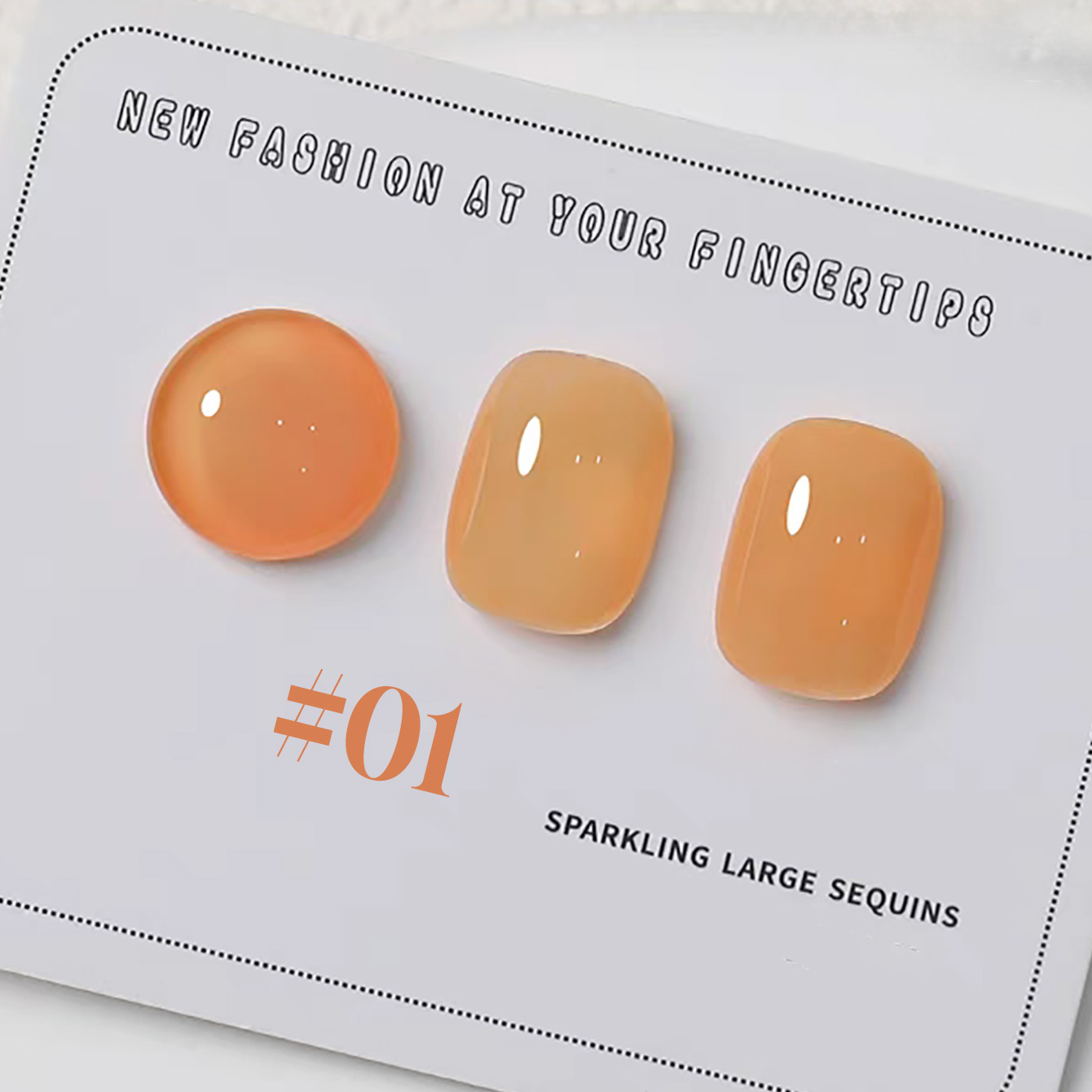 Nail Art Orange - 1-6 pièces PSK Nouveau vernis à