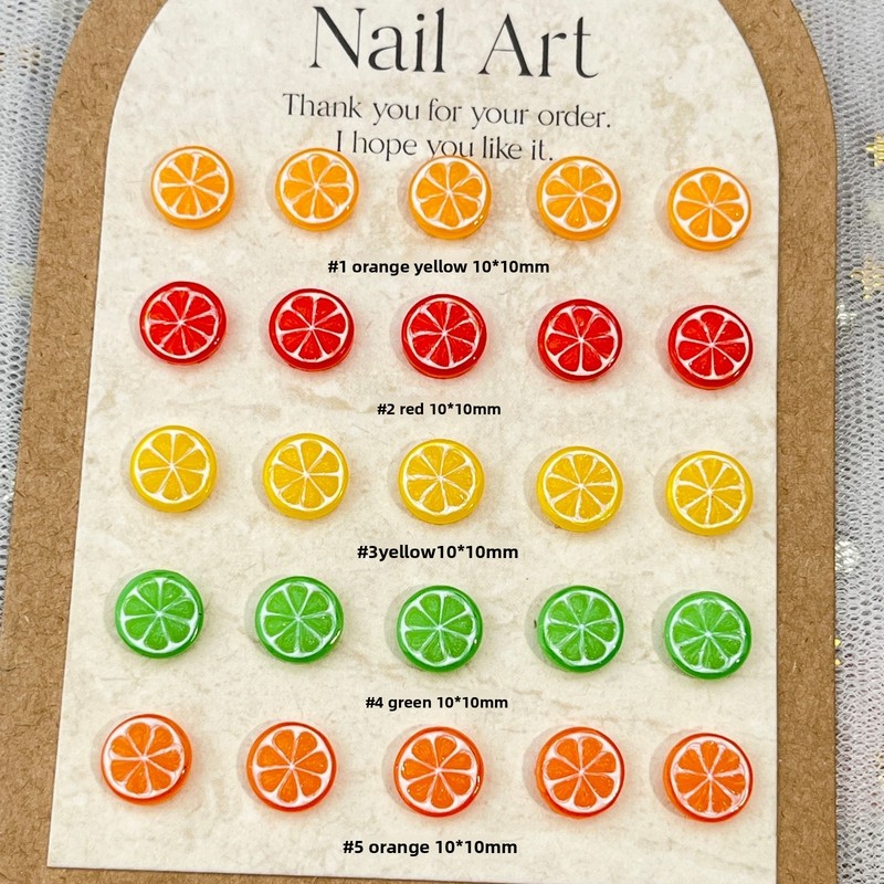 20 pièces de mini décorations  - Nail Art Orange avis et prix