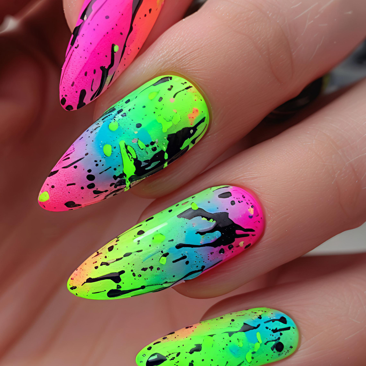 Faux ongles moyens pour femmes - Nail Art Orange avis et prix