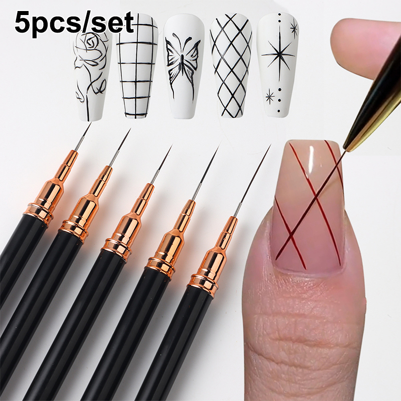 # Lot de 5 pinceaux profession - Nail Art Halal avis et prix