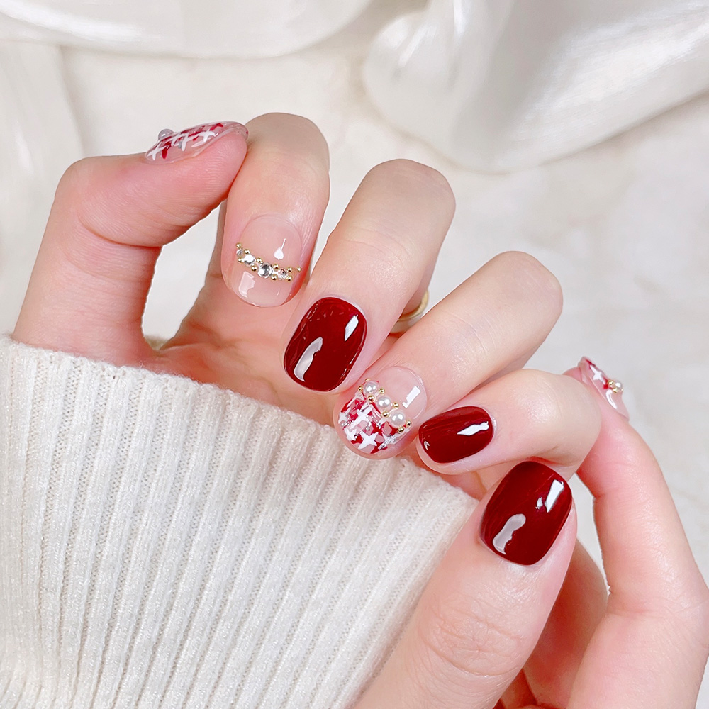 Kit de 10 faux ongles courts c - Nail Art Press On avis et prix