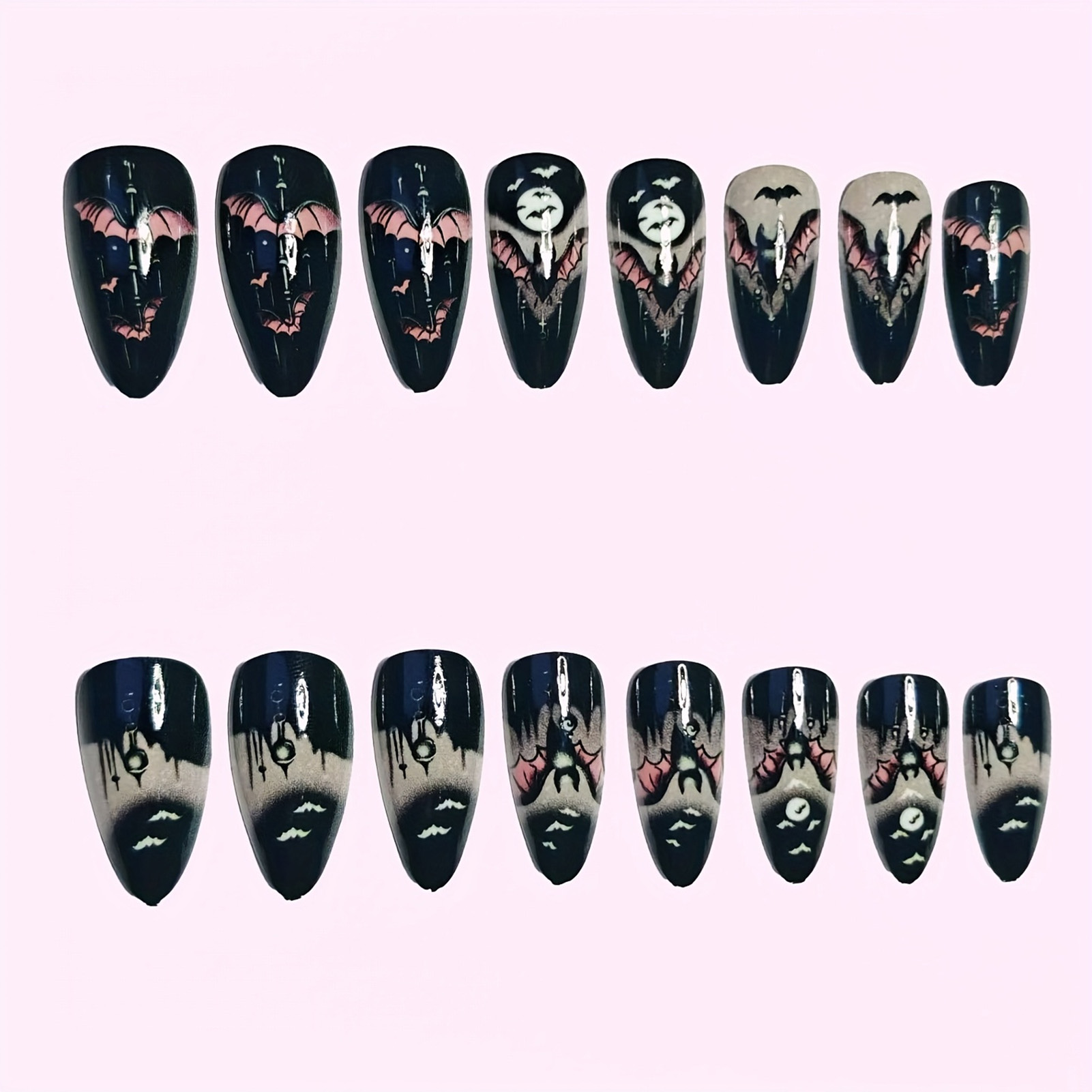 24 faux ongles d'Halloween noi - Nail Art Press On avis et prix